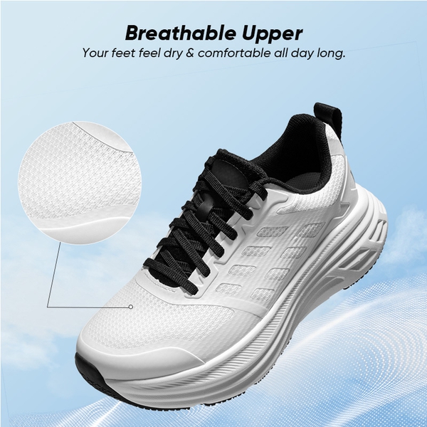 [ActiveFloat] Women's Comfortable Athletic Sneakers - WHITE - 3